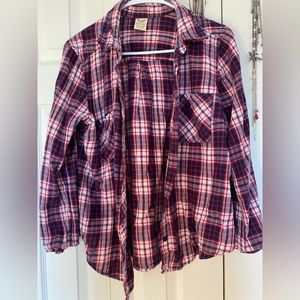 Red, white, and blue Faded Glory flannel